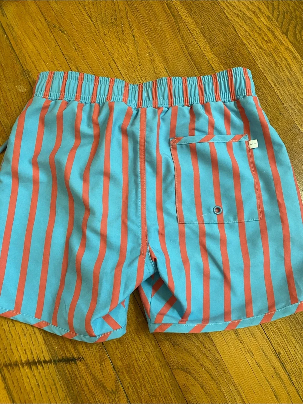 Minnow swim boys red blue trunks 9/10
